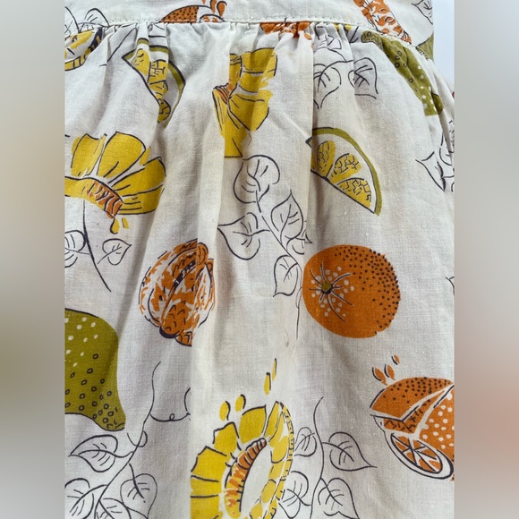 2 FOR $20 Mid Century Novelty Fruit Print Themed Tie Waist Apron - Picture 5 of 9